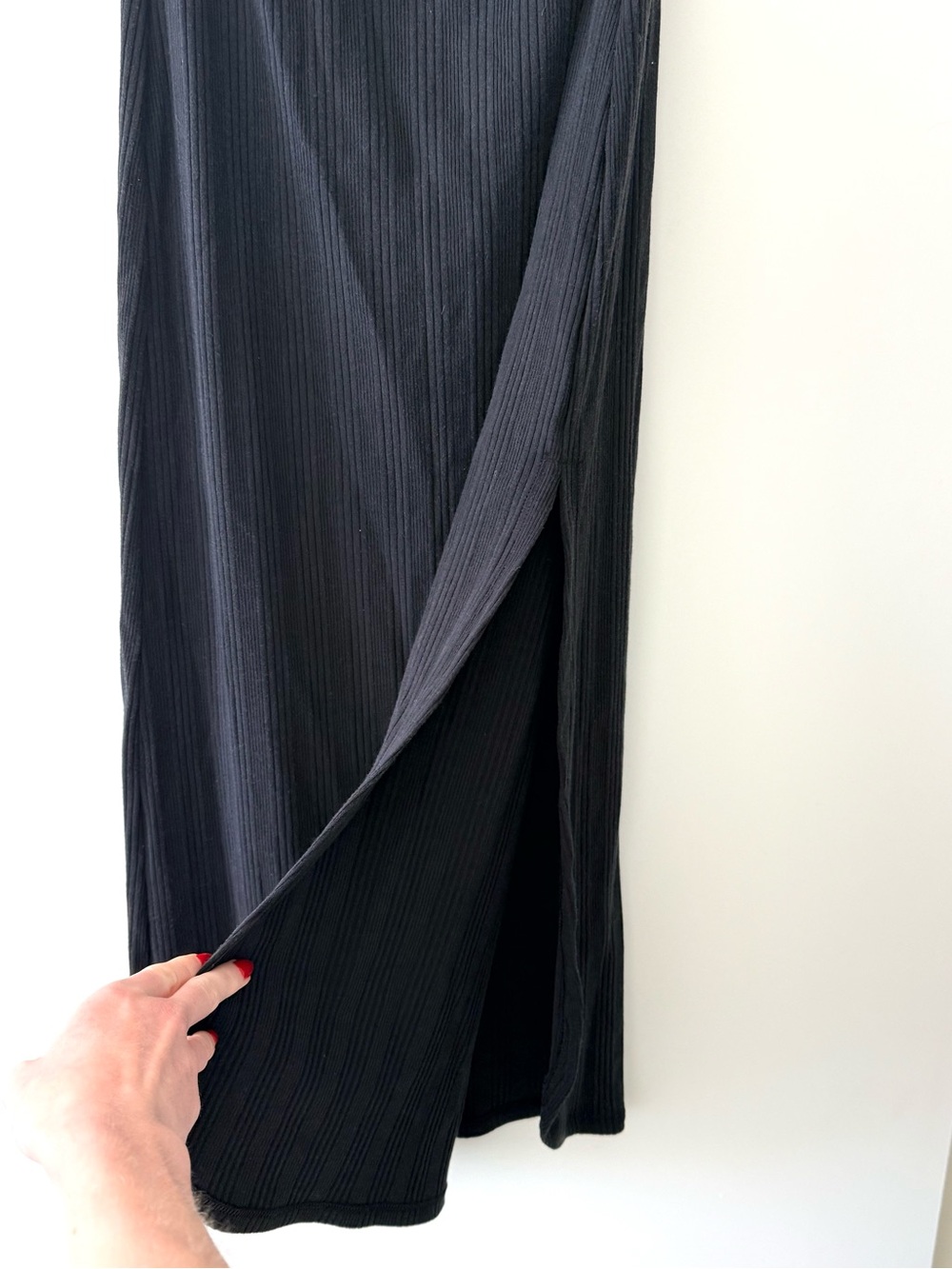 NWOT Vitamin A Ribbed Strapless Black Midi Dress w/ Built-in-Bra | Sold Out | S - Picture 5 of 8